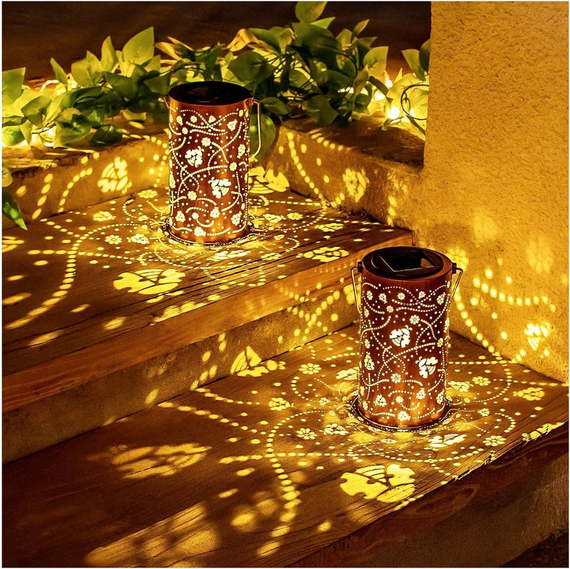 EZTZEN Ladybug Solar Lanterns Outdoor Waterproof Hanging Solar Lights Ladybug Gifts for Women Men Metal Decorative LED Ladybug Lanterns for Garden Decor,Yard,Patio,Lawn,Tabletop,Pathway,Landscape - Image 3